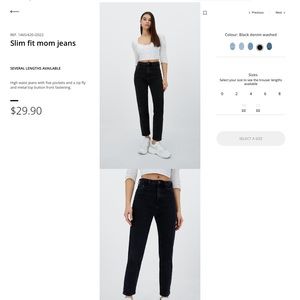 stradivarius slim fit mom jeans